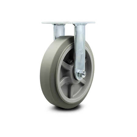 Service Caster 8 Inch Thermoplastic Rubber Wheel Rigid Caster with Roller Bearing SCC SCC-30R820-TPRRF